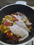 Pescado fácil a la cacerola con verduras