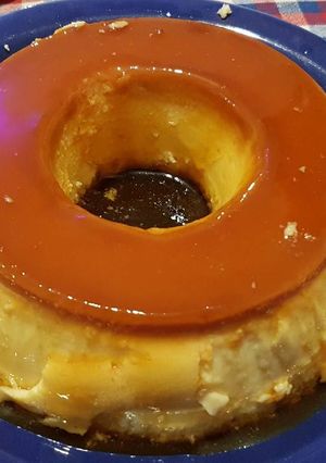 Una foto de Flan de coco