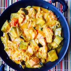 A picture of Salmon Eggplant Curry.