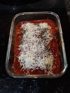 Una foto de Paccheri rellenos de estofado de garbanzos con costilla y c