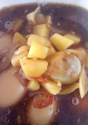 Foto resep Telor kentang bumbu kecap sederhana