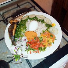 A picture of Rice and beans.