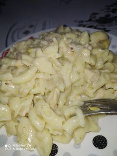 صورة لوصفة معكرونة بصدر دجاج وجبن 🍗🧀على طريقتي