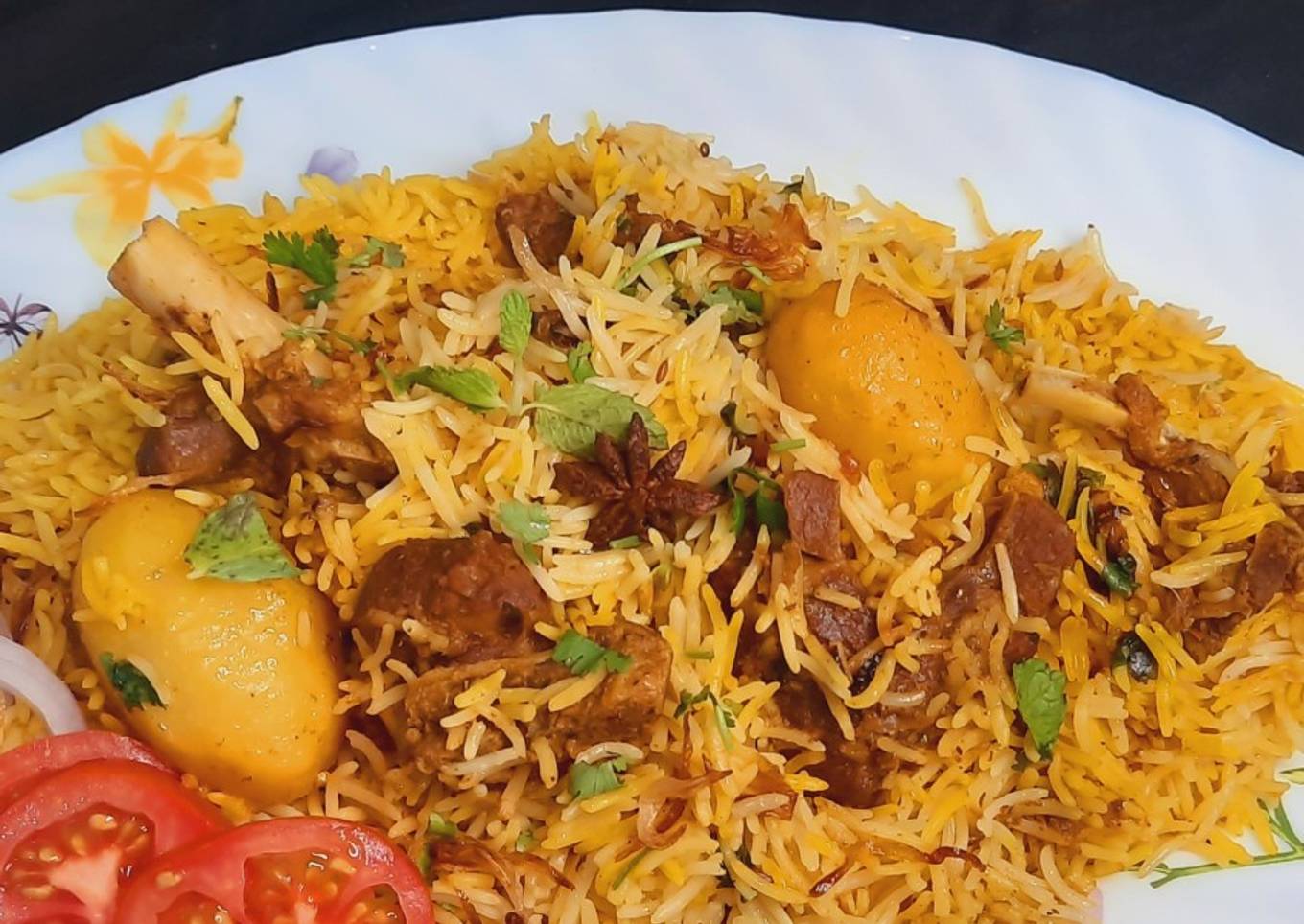 Muslim Style Mutton -Potato Biryani