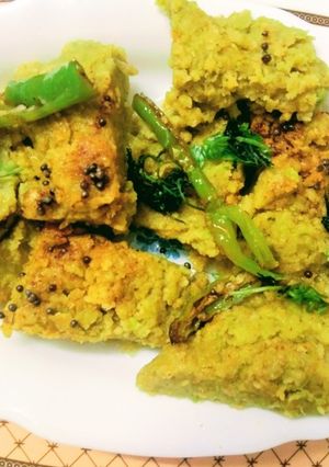 A picture of Green Peas Dhokla.