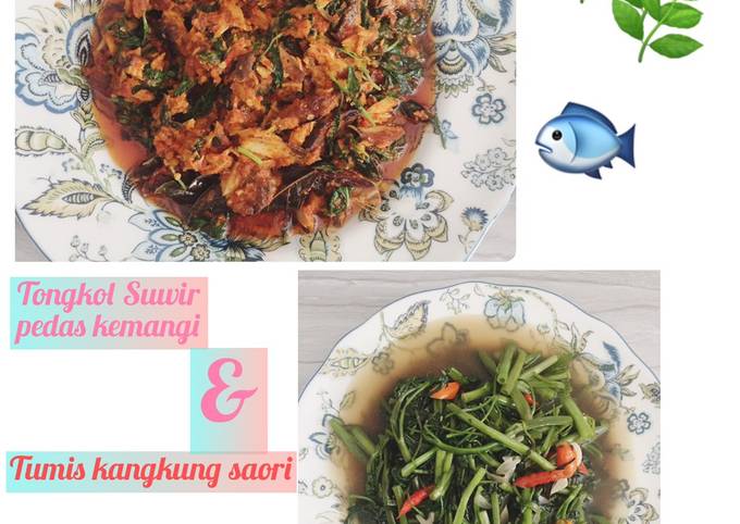 Resep Menu Tongkol Suwir Kemangi Tumis Kangkung Sederhana Oleh