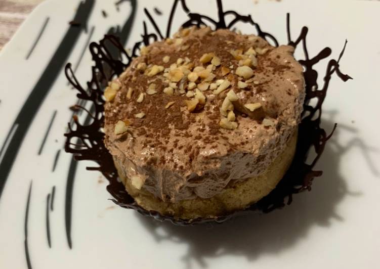 Steps to Prepare Veloce Cestino di cioccolato con mousse alla Nutella