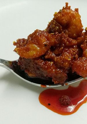 A picture of Prawns pickle.