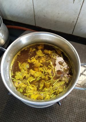 A picture of Nellika rasam.