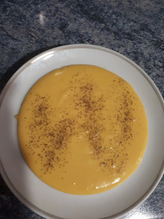 Una foto de Crema de calabaza y patata