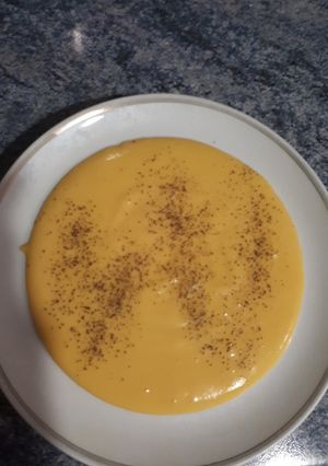 Una foto de Crema de calabaza y patata