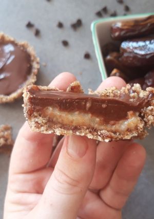 Une photo de Tarte crue chocolat-banane