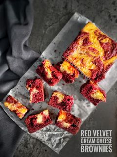 Foto resep Red Velvet Cream Cheese Brownies
