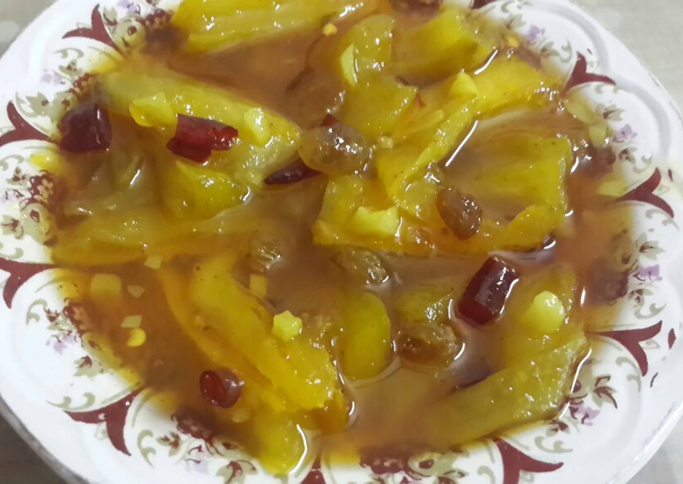 Sweet sour and chatpata mango slice.