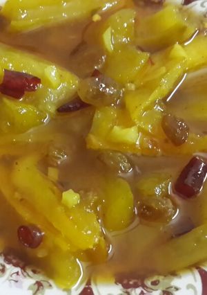 A picture of Sweet sour and chatpata mango slice..