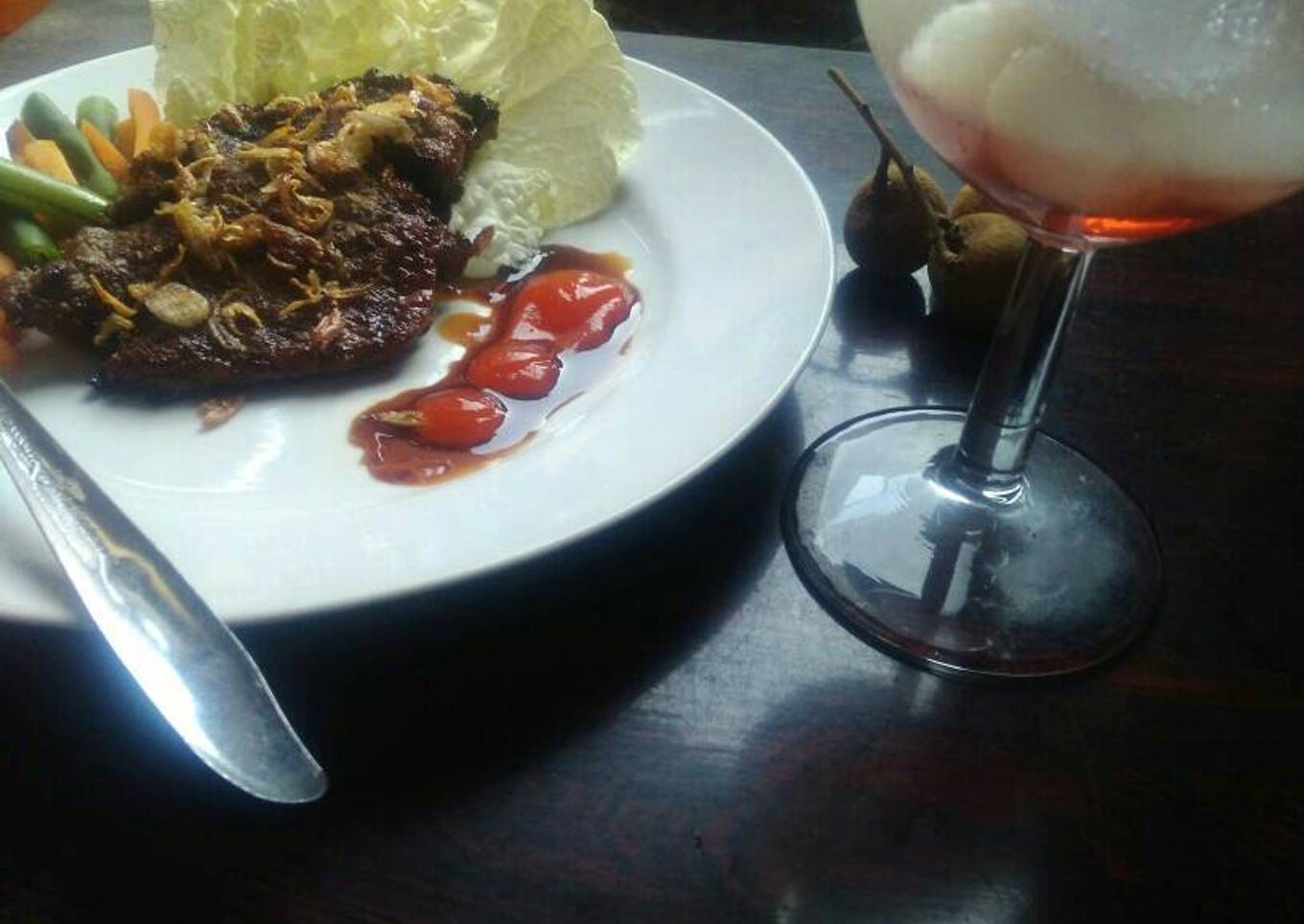 Steak daging sapi panggang #kitaberbagi