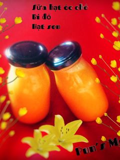 Hình của món Sữa hạt óc chó bí đỏHạt sen.