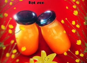 Hình của món Sữa hạt óc chó bí đỏ  Hạt sen.