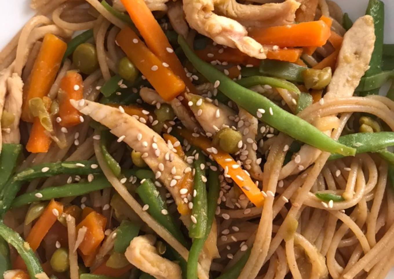 “Wok” de pollo