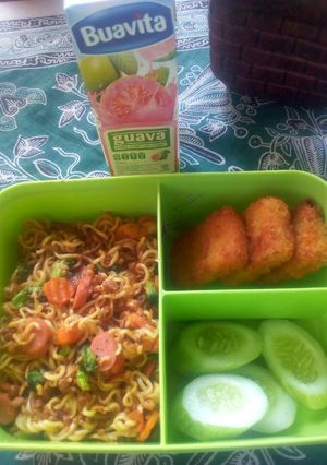 Foto resep "Bekal anak" Me Goreng Sedaap Sayur