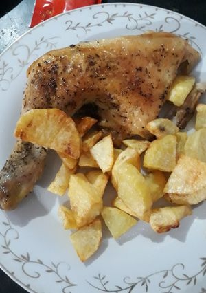 Una foto de Pollo al Horno con Papas