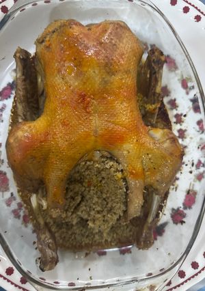 صورة لوصفة بطة محشية فريك وبرغل