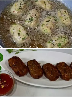 चीज़ ब्रेड पोटैटो नगेट्स (cheese bread potato nuggets recipe in Hindi) रेसिपी मुख्य फोटो