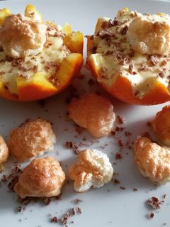 Una foto de Naranjas con queso