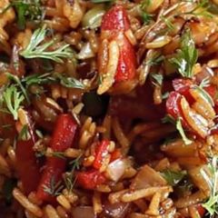 A picture of Schezwan Fried rice.
