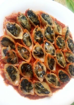 Une photo de Conchiglioni farcie aux épinards