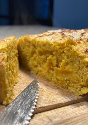 Una foto de Budín de zanahoria y naranja