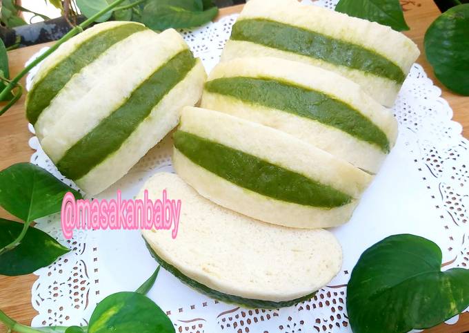 Ternyata ini loh! Resep membuat Roti kukus srikaya pandan yang lembut dan lumer dimulut  nikmat