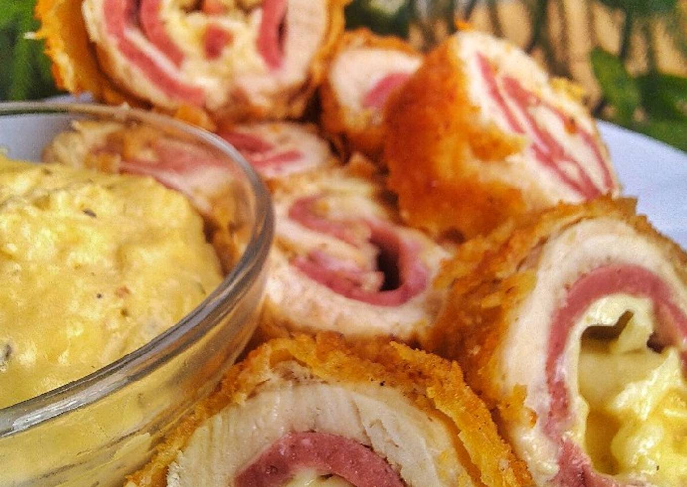 Chicken cordon bleu dg creamy sauce