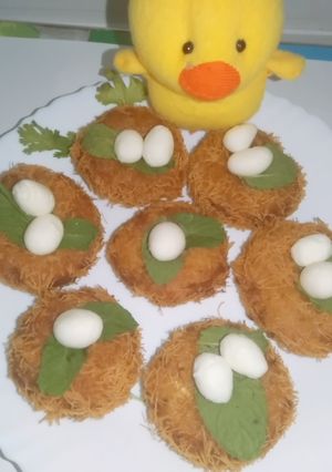 A picture of Bird's nest kabab (ghonsla kabab).