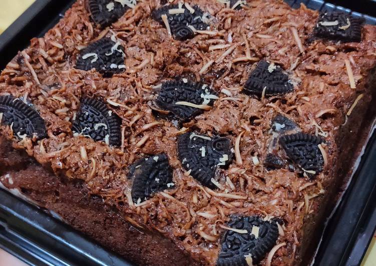 Resep masakan Brownies Milo Oreo Cheese | Cara Buat Brownies Milo Oreo Cheese Yang Enak Dan Mudah