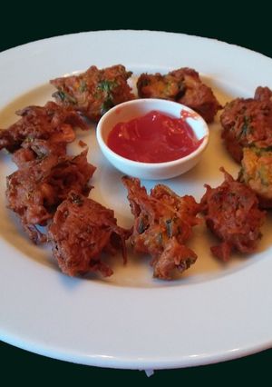 A picture of Red Amaranth Fritters.