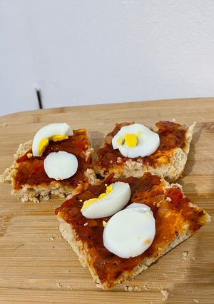 Una foto de •Pizza sin gluten con harina de arroz•