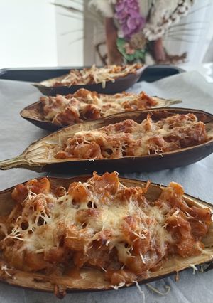 Une photo de Aubergines farcies
