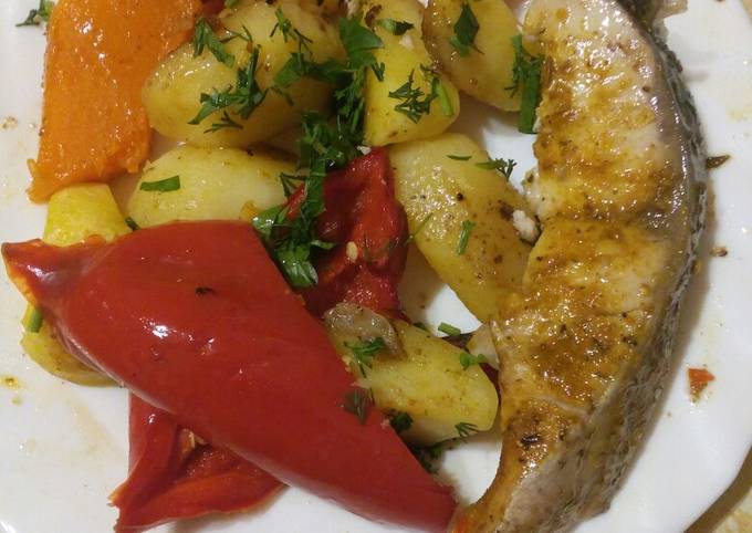 Рыба с картошкой в духовке, пошаговый рецепт с фото на ккал