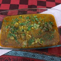 Mutton / split chickpea/dal ghost A picture of Mutton / split chickpea/dal ghost.