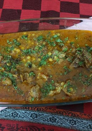 A picture of Mutton / split chickpea/dal ghost.