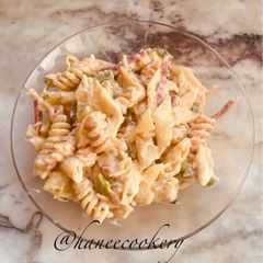 A picture of White Sauce Pasta ❦.