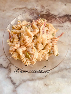 A picture of White Sauce Pasta ❦.