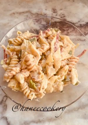 A picture of White Sauce Pasta ❦.