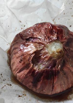 Foto di Cipolla intera cotta al forno
