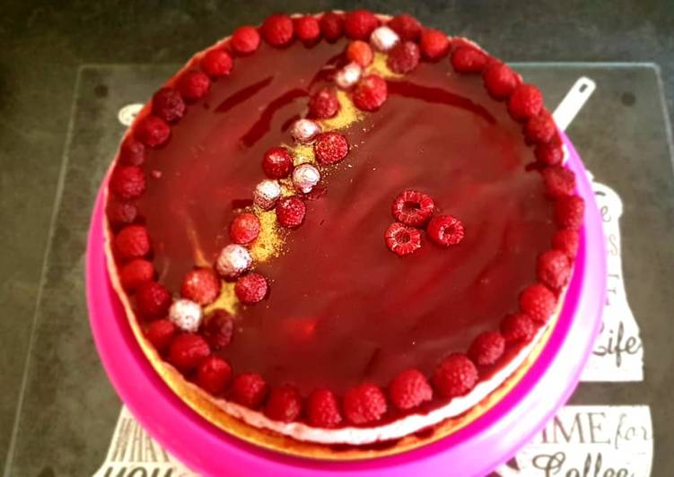 Bavarois framboises un dessert frais et délicieux 🍇🍇💕💗