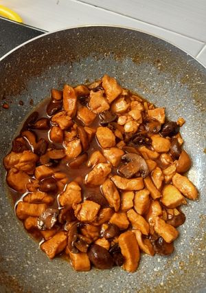 Foto resep Ayam jamur Yamien