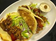 A picture of chicken shawarma wrap