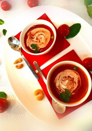 A picture of Tomato-Carrot soup.