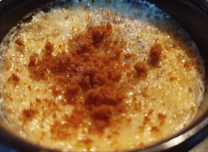 Une photo de Crème aux œufs vanillé et spéculoos à l'air fryer